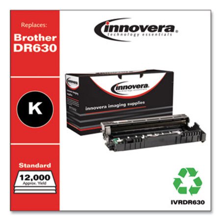 Innovera® Remanufactured Black Drum Unit, Replacement for Brother DR630, 12,000 Page-Yield