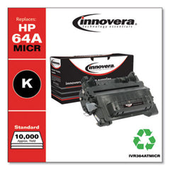 Innovera® Remanufactured Black MICR Toner, Replacement for HP 64AM (CC364AM), 10,000 Page-Yield