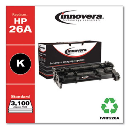 Innovera® Remanufactured Black Toner, Replacement for HP 26A (CF226A), 3,100 Page-Yield