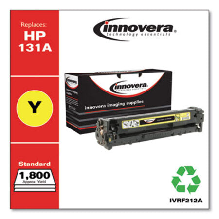 Innovera® Remanufactured Yellow Toner, Replacement for HP 131A (CF212A), 1,800 Page-Yield