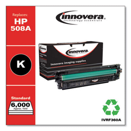 Innovera® Remanufactured Black Toner, Replacement for HP 508A (CF360A), 6,000 Page-Yield