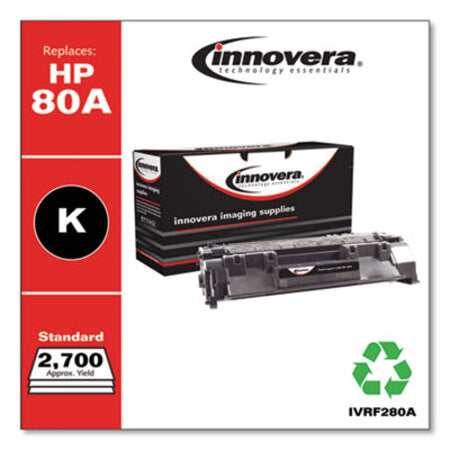 Innovera® Remanufactured Black Toner, Replacement for HP 80A (CF280A), 2,700 Page-Yield