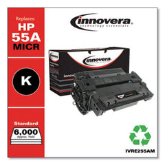 Innovera® Remanufactured Black MICR Toner, Replacement for HP 55AM (CE255AM), 6,000 Page-Yield