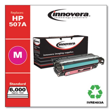 Innovera® Remanufactured Magenta Toner, Replacement for HP 507A (CE403A), 6,000 Page-Yield