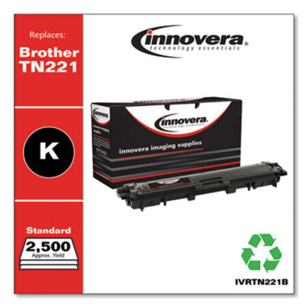 Innovera® Remanufactured Black Toner, Replacement for Brother TN221BK, 2,500 Page-Yield