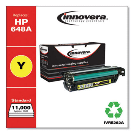 Innovera® Remanufactured Yellow Toner, Replacement for HP 648A (CE262A), 11,000 Page-Yield