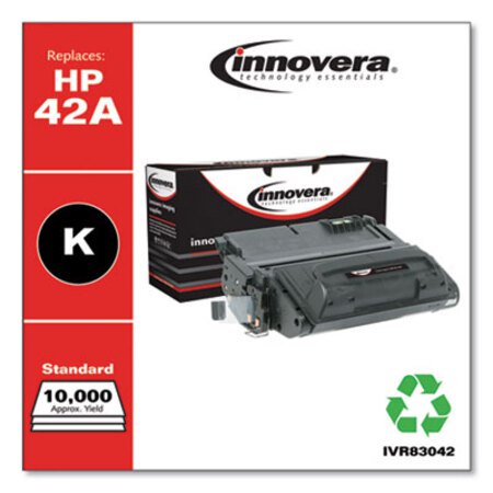 Innovera® Remanufactured Black Toner, Replacement for HP 42A (Q5942A), 10,000 Page-Yield