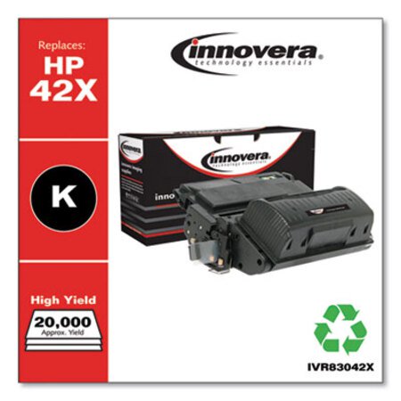 Innovera® Remanufactured Black High-Yield Toner, Replacement for HP 42X (Q5942X), 20,000 Page-Yield