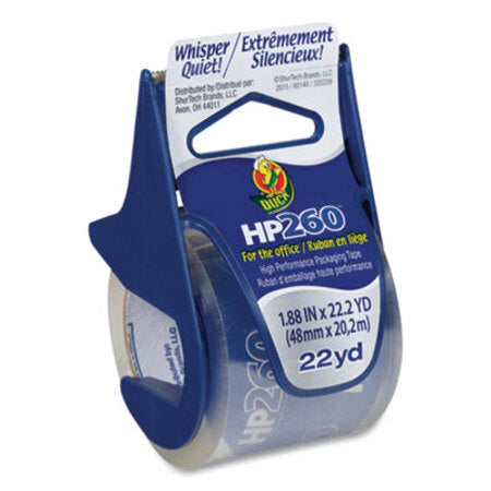 Duck® HP260 Packaging Tape with Dispenser, 1.5" Core, 1.88" x 22.2 yds, Clear