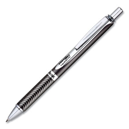 Pentel® EnerGel Alloy RT Retractable Gel Pen, Medium 0.7mm, Black Ink, Black Barrel