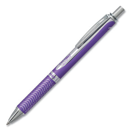 Pentel® EnerGel Alloy RT Retractable Gel Pen, Medium 0.7mm, Violet Ink, Violet Barrel