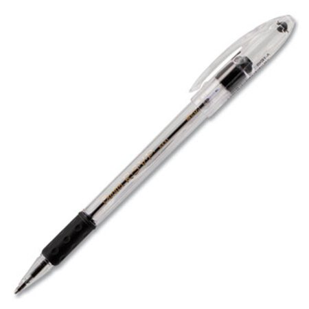 Pentel® R.S.V.P. Stick Ballpoint Pen, Medium 1mm, Black Ink, Translucent Barrel, Dozen