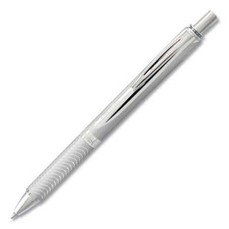 Pentel® EnerGel Alloy RT Retractable Gel Pen, Medium 0.7mm, Black Ink, Chrome Barrel