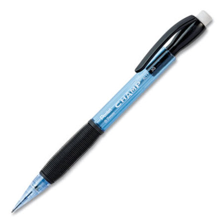 Pentel® Champ Mechanical Pencil, 0.7 mm, HB (#2.5), Black Lead, Blue Barrel, Dozen