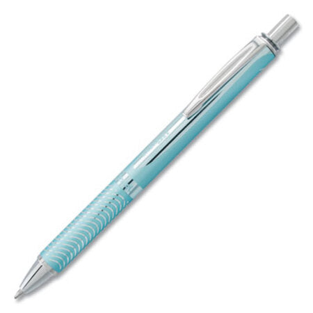 Pentel® EnerGel Alloy RT Retractable Gel Pen, Medium 0.7mm, Black Ink, Aquamarine Barrel