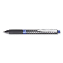 Oh! Gel Retractable Gel Pen, Medium 0.7mm, Blue Ink, Black Barrel, Dozen