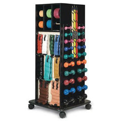 Patterson Medical Supply Storage Unit with Exercise Equipment and Mirror 44 Piece Set with Mobile Unit Mega-Rack 1 to 10 lbs.