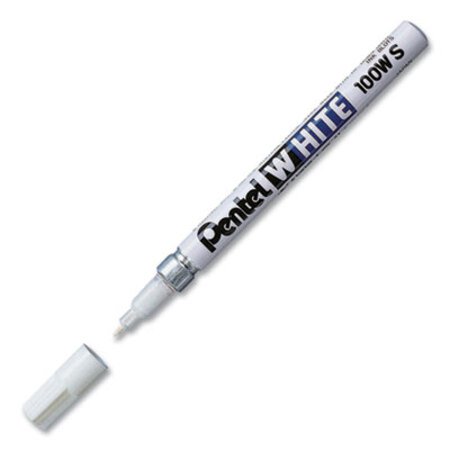 Pentel® Permanent Marker, Fine Bullet Tip, White