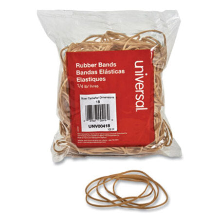 Universal® Rubber Bands, Size 18, 0.04" Gauge, Beige, 4 oz Box, 400/Pack