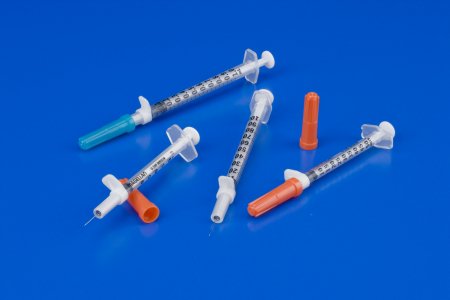 Cardinal Tuberculin Syringe with Needle Magellan™ 1 mL 27 Gauge 1/2 Inch Attached Needle Sliding Safety Needle - M-661680-1926 - Case of 500