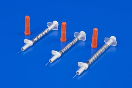 Cardinal Insulin Syringe with Needle Magellan™ 1 mL 29 Gauge 1/2 Inch Attached Needle Sliding Safety Needle - M-661686-1258 - Box of 50