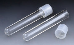 Globe Scientific Test Tube Round Bottom Plain 17 X 100 mm 15 mL Without Color Coding Dual Position Snap Cap Polystyrene Tube
