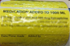 Precision Dynamics Pre-Printed Label MedVision® Anesthesia Label Green Paper Medication Added to 1000 Ml Black Medication Instruction 2-5/8 X 4 Inch - M-663613-1745 - Roll of 1