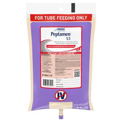 Nestle Healthcare Nutrition Tube Feeding Formula Peptamen® 1.5 33.8 oz. Bag Ready to Hang Unflavored Adult