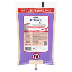 Nestle Healthcare Nutrition Tube Feeding Formula Peptamen® 1.5 33.8 oz. Bag Ready to Hang Unflavored Adult