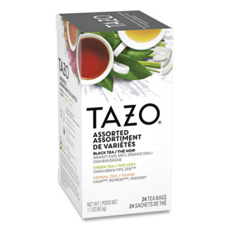 Tazo® Assorted Tea Bags, Three Each Flavor, 24/Box