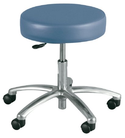 Winco Exam Stool Deluxe Series Backless Gas Lift Height Adjustment 5 Casters Moss Green