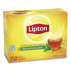 Lipton® Tea Bags, Decaffeinated, 72/Box