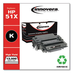 Innovera® Remanufactured Black High-Yield Toner, Replacement for HP 51X (Q7551X), 13,000 Page-Yield