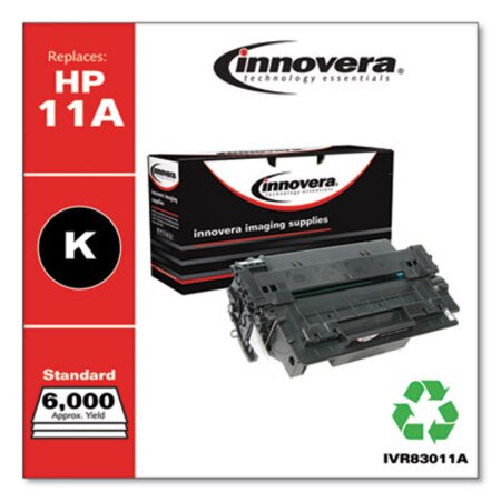 Innovera® Remanufactured Black Toner, Replacement for HP 11A (Q6511A), 6,000 Page-Yield