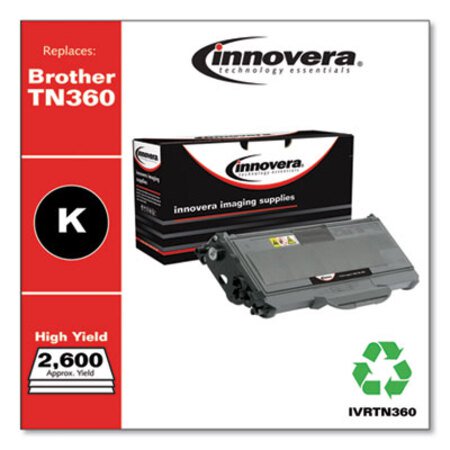 Innovera® Remanufactured Black High-Yield Toner, Replacement for Brother TN360, 2,600 Page-Yield