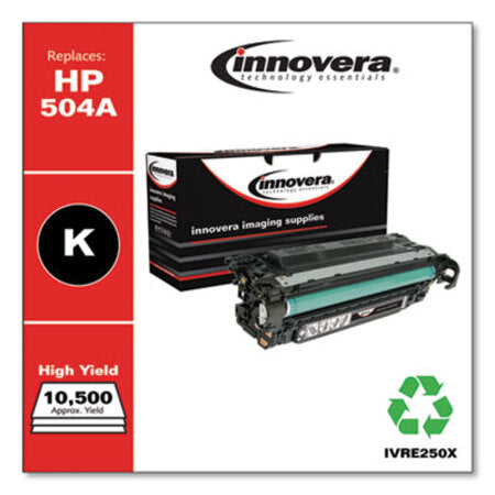 Innovera® Remanufactured Black High-Yield Toner, Replacement for HP 504X (CE250X), 10,500 Page-Yield