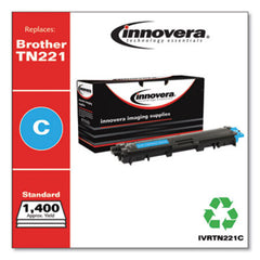 Innovera® Remanufactured Cyan Toner, Replacement for Brother TN221C, 1,400 Page-Yield