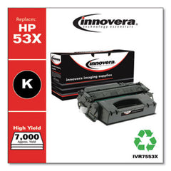 Innovera® Remanufactured Black High-Yield Toner, Replacement for HP 53X (Q7553X), 7,000 Page-Yield