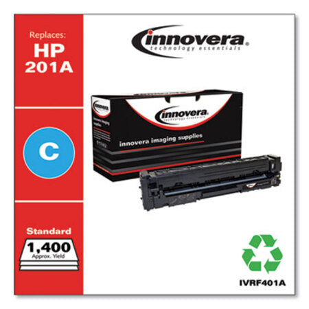 Innovera® Remanufactured Cyan Toner, Replacement for HP 201A (CF401A), 1,400 Page-Yield