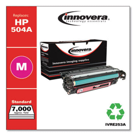 Innovera® Remanufactured Magenta Toner, Replacement for HP 504A (CE253A), 7,000 Page-Yield