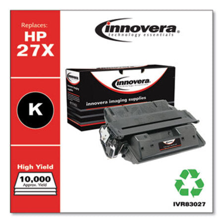 Innovera® Remanufactured Black High-Yield Toner, Replacement for HP 27X (C4127X), 10,000 Page-Yield