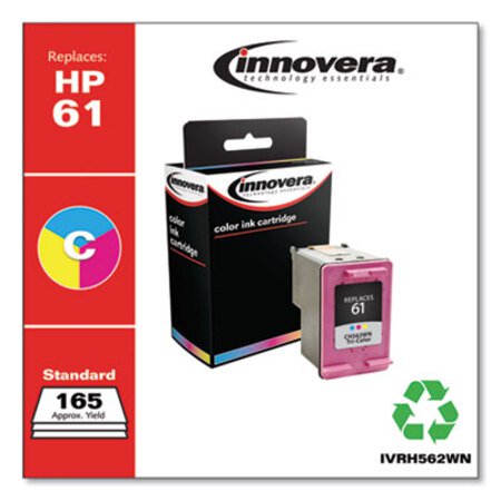 Innovera® Remanufactured Tri-Color Ink, Replacement for HP 61 (CH562WN), 165 Page-Yield