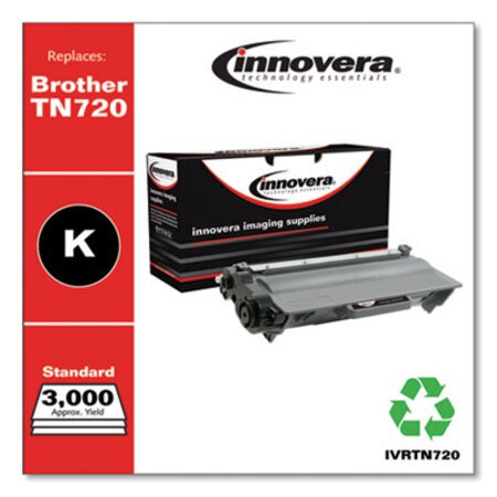 Innovera® Remanufactured Black Toner, Replacement for Brother TN720, 3,000 Page-Yield