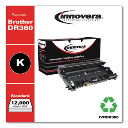 Innovera® Remanufactured Black Drum Unit, Replacement for Brother DR360, 12,000 Page-Yield