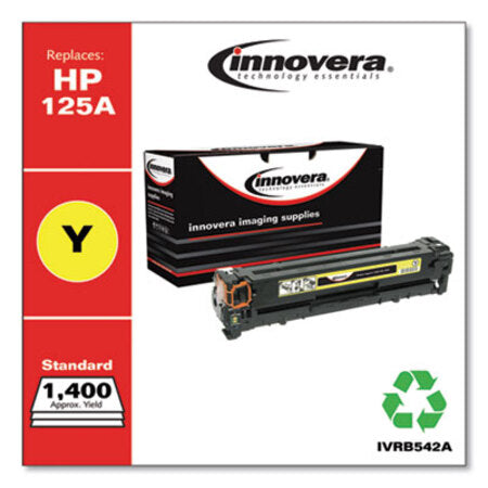 Innovera® Remanufactured Yellow Toner, Replacement for HP 125A (CB542A), 1,400 Page-Yield