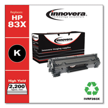 Innovera® Remanufactured Black High-Yield Toner, Replacement for HP 83X (CF283X), 2,000 Page-Yield