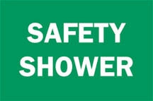 Fisher Scientific Door / Wall Sign Facility Brady™ Safety Shower - M-665327-3948 - Each