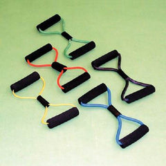 Patterson Medical Supply Exercise Resistance Tubing with Handles CanDo® BowTie™ Black 14 Inch Length X-Heavy Resistance