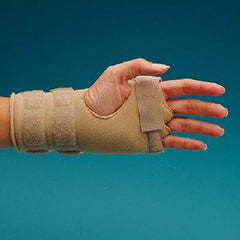 Patterson Medical Supply Arthritis Hand / Wrist Support Flannel / Foam Left Hand Beige Large