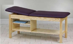 Clinton Industries Treatment Table with Shelving ETA Classic Series Fixed Height 400 lbs. Weight Capacity